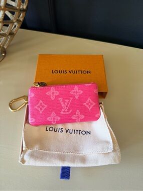 Louis Vuitton Monogram Origine Key Pouch in Rose Ruban | Limited Edition